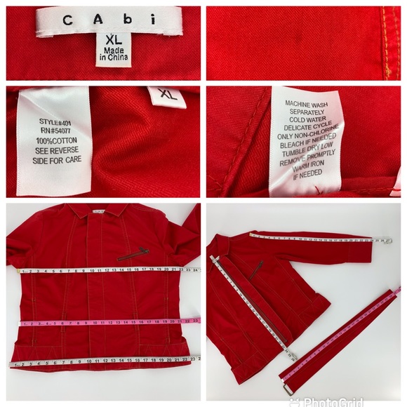 Cabi Clothing Red First Mate Jacket #401, XL - Picture 16 of 16